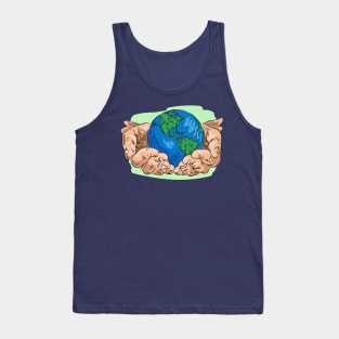 Mother Earth Day Illustration Tank Top